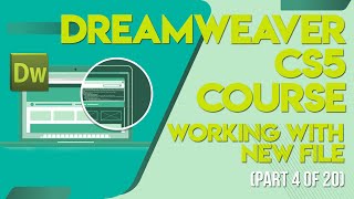 Dreamweaver CS5 tutorials in UrduHindi part 4 working with new file [upl. by Wynn]