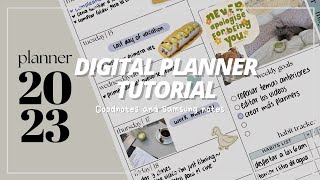 Tutorial for my 2023 Digital Planner with hyperlinks ☕📋 For Goodnotes and Samsung Notes [upl. by Ardnosal]