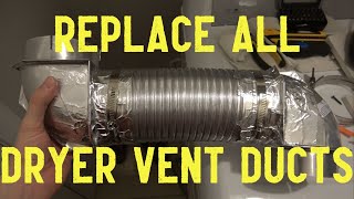 Replace All Dryer Ducts  InHouse Dryer Vent Hose  Crawlspace Exhaust Ductwork  Outside Vent Hood [upl. by Woolson]