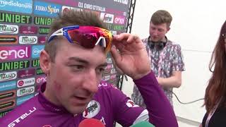 Elia Viviani  intervista postgara  Tappa 2  Giro dItalia 2018 [upl. by Akin217]