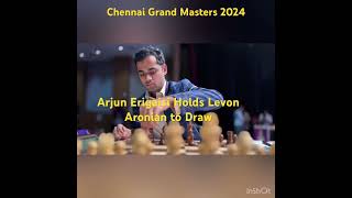 Arjun Erigaisi Holds Levon Aronian to Draw  Takes Lead in Chennai Grand Masters 2024 [upl. by Zenger885]