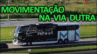 Os Gigantes da Estrada na Via Dutra  Movimento de Ônibus [upl. by Alahs]