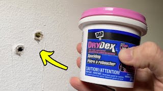 How to Use DAP DryDex Spackling to Fix Drywall Holes [upl. by Honoria]