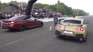 NISSAN GTR R35 vs LAMBORGHINI AVENTADOR  DRAG RACE 🔥 [upl. by Marielle]