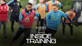 INSIDE TRAINING  All eyes on Bournemouth  Goals skills rondos and much more  Premier League [upl. by Berkin]