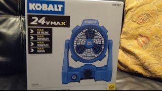 KOBALT 24v JOBSITE FAN item quot 1176102quot 🌬️ unboxing review [upl. by Meid]