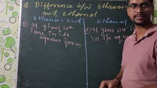 difference between ethanol and ethanoic acid sunilupadhyay chemistry boardexam usacademy [upl. by Leighton843]