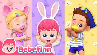 Five Little Animals Dancing on the FarmㅣEP143ㅣSong for KidsㅣBebefinn Nursery Rhymes [upl. by Itra130]