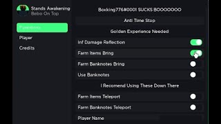 Stands Awakening Roblox Script  AutoFarm Ctrl  Click TP Inf Jump Walkspeed Jumpower And More [upl. by Aiseneg]