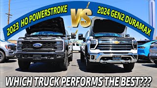 2024 Chevy Silverado 3500 Gen2 Duramax VS 2023 Ford F350 HO Powerstroke MPG amp Acceleration Test [upl. by Igig]