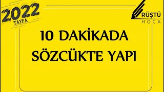 10 DAKİKADA  Sözcükte Yapı  RÜŞTÜ HOCA [upl. by Nitsrik]