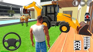 Indian Motorbike JCB and Horse in Open City Simulator  Android Gameplay [upl. by Ten]