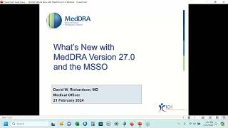 2024 02 21 Whats New with MedDRA V270 and the MSSO [upl. by Arber]