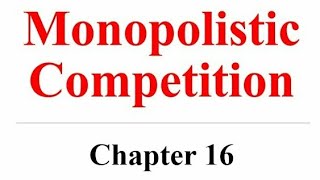 Monopolistic Competition  Microeconomics chapter 16 by Mankiw in UrduHindi  The Economics [upl. by Assir]