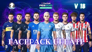 PES 2021  UPDATE FACE V18  SIDER VERSION amp CPK VERSION [upl. by Htebazie]