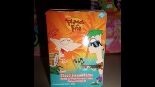 DISNEY PHINEAS Y FERB SURPRISE EGG UNBOXING HUEVO CHOCOLATE CON LECHE SORPRESA [upl. by Plunkett]