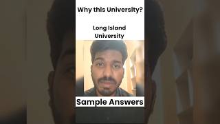 Why this university Sample answer for Long Island university whythisuniversityf1visa interview [upl. by Junko682]