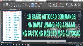 AUTOCAD BASIC COMMANDS [upl. by Buseck]