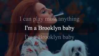 Lana del Rey  Brooklyn Baby  Karaoke Tono Original [upl. by Kamin]