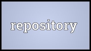 Repository Meaning [upl. by Gladstone800]