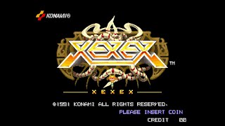 Xexex Arcade  Konami EAA Version 1991 1 Loop ALL 60Fps [upl. by Drwde537]