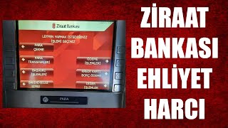 ZİRAAT BANKASI ATMDEN EHLİYET SINAV HARCI YATIRMA [upl. by Alliuqal375]