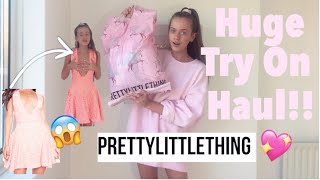 HUGE PRETTY LITTLE THING HAUL  AUTUMN WINTER TRY ON HAUL🎀💖 [upl. by Nyladnarb]