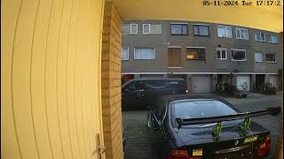 Amazon Prime driver crashing a parked car in the Netherlands [upl. by Montagu90]