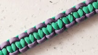 How To Make A Two Color Cobra Weave Bracelet Without Buckles [upl. by Magill]