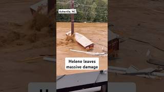 Unbelievable Flooding in Asheville 💧 Hurricane Helenes Wrath Caught on Camera ashevilleflooding [upl. by Saitam]