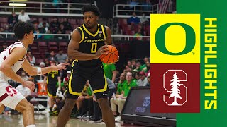 Oregon Men’s Basketball vs Stanford  GAME HIGHLIGHTS 2024 [upl. by Ise]