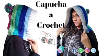 🧶CAPUCHA tejida a Crochet paso a paso ideal para principiantes [upl. by Gwendolyn]