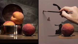 I Paint Three Peaches  Painting Demo [upl. by Rintoul]