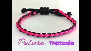 PULSERA TRENZADA con COLA de RATÓN FACILÍSIMApaso a paso [upl. by Walliw]