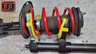 VEVOR MacPherson Strut Spring Compressor Review  Replacing Insulator Boot Scion tC2  tC25 [upl. by Madox]