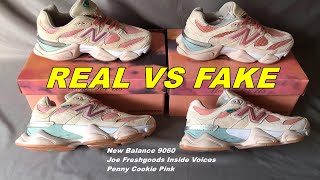 Real vs Fake New Balance 9060 Joe freshgoods Inside Voices Penny Cookie Pink [upl. by Marlow66]