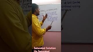 Saturated solution and un saturated solution  chemistry ⚗️ shorts video [upl. by Esyle]