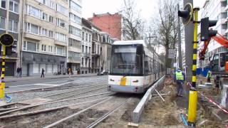 Video 1276 Antwerpen De Lijn Trams Centraal Station 4 Mar 2014 [upl. by Maribelle]