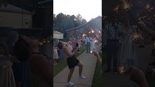 Sparklers At My Daughters Wedding firework fireworks shorts weddingday [upl. by Cirtemed470]