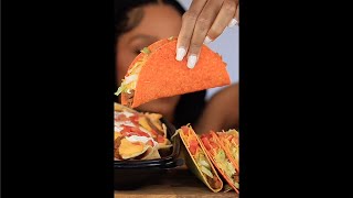 ASMR TACO BELL  DORITOS LOCOS amp NACHOS  MUKBANG  FEMALE FOODIE  EATING SHOW  EATING SOUND [upl. by Ardnekan]