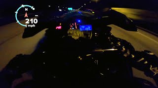 INSANE 280HP NINJA H2 Night Ride 210MPH [upl. by Alhak]