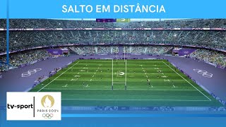 Salto em distância Olimpíadas virtuais de Paris 2024 [upl. by Hayotal]