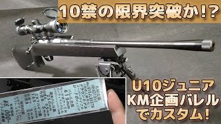 インナーバレル交換！クラウン【U10ジュニア】の性能アップなるか？KM企画の【TNバレルセット】に交換、15ｍ弾道チェック！スコープ映像を確認します。PlasticModelAirSoft [upl. by Morel]