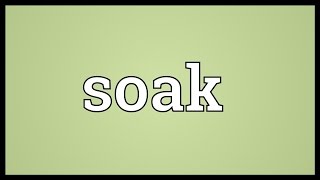 Soak Meaning [upl. by Joan785]