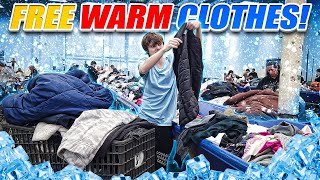 Giving Away Free Warm Clothes To All Homeless [upl. by Ennad205]