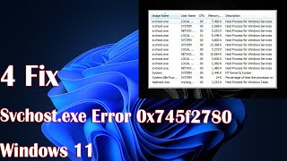 How to Fix Svchostexe Error 0x745f2780 on Windows 11  StepbyStep Guide [upl. by Ree372]