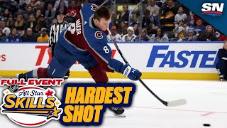 FULL Hardest Shot Competition  2024 NHL AllStar Skills [upl. by Nnaihs934]