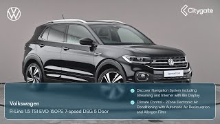 Volkswagen TCross  RLine 15 TSI EVO 150PS 7speed DSG 5 Door  Citygate Volkswagen High Wycombe [upl. by Nerraf]