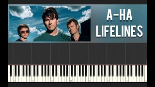 AHa  Lifelines piano cover tutorial sheets [upl. by Aneema210]