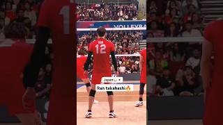 Spike Ran Takahashi 🇯🇵🔥🔥🏐 shorts volleyball [upl. by Ahsaeit]